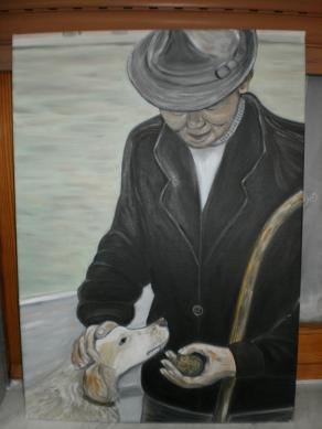 Cercatore di tartufi con cane