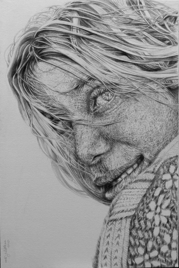 SONJA WAS IN WAR // PENCIL ON CANVAS // 100 X 150 CM // 2015