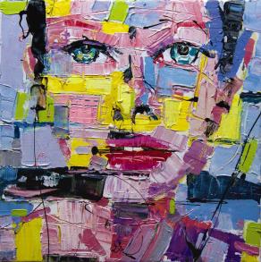 Fabio Modica - Sketch for "Gnosis: Love" - mixed media on canvas - 16x16 inches