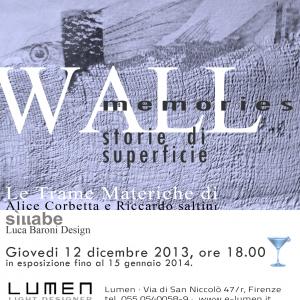 Wall memories, storie di superficie. Wall memories, storie di superficie.
