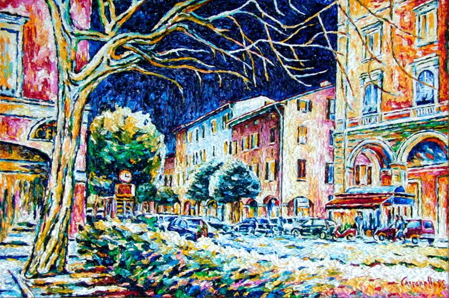 Bologna : Via Righi di notte