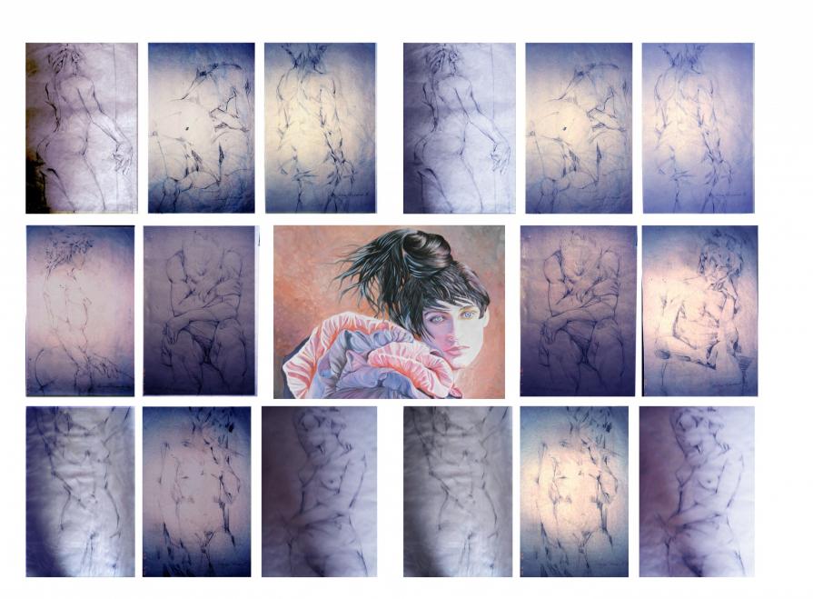 Polittico: sfaccettature di un nudo di donna dal punto di vista di una osservatrice