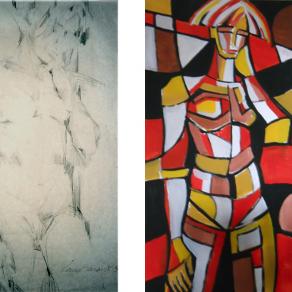 Nudo di donna di fronte : dal disegno al quadro