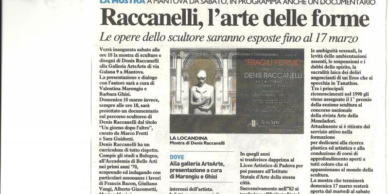 Il Maestro di scultura Denis Raccanelli alla ArteArte di Mantova.