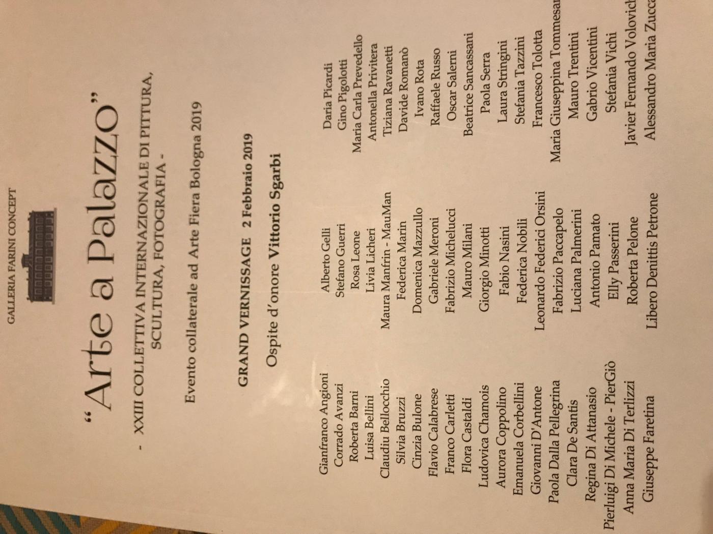 Arte a Palazzo, Galleria Farini via S.Vitale 23. Catalogo