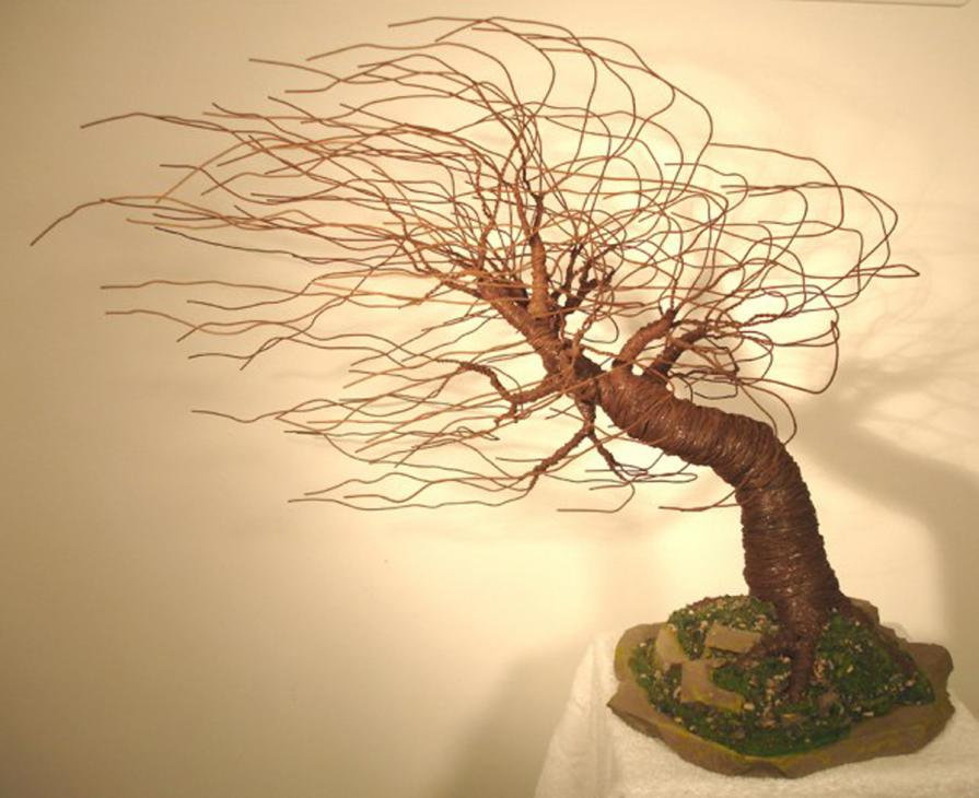 MIGHTY WIND SWEPT - Wire Tree Sculpture MIGHTY WIND SWEPT - Wire Tree Sculpture