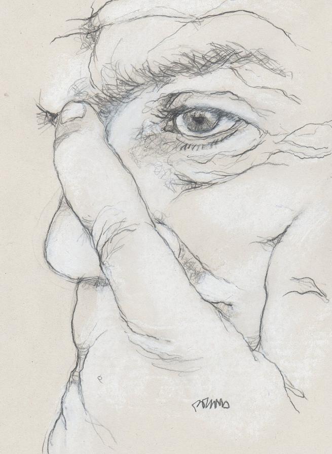detail of self-portrait