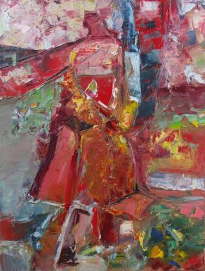 Lovely bird dancing slowly