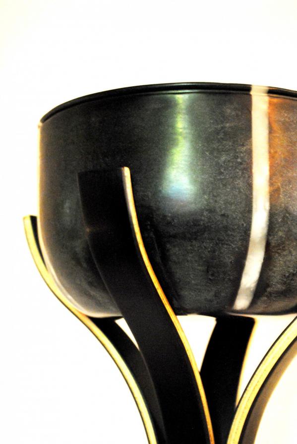 Black Bowl With Stand