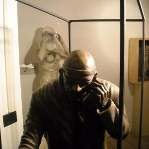 Il Maestro di scultura Denis Raccanelli alla ArteArte di Mantova.