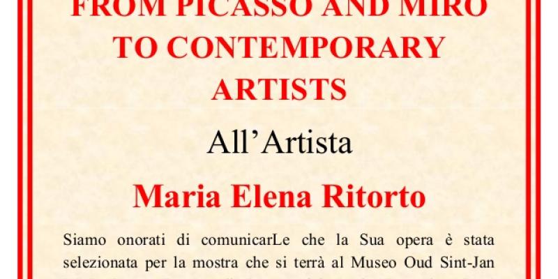 Attestato di merito All'Artista Maria Elena Ritorto Attestato di merito All'Artista Maria Elena Ritorto