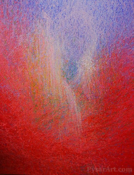 Abstract Ballerina painting "To heavens"