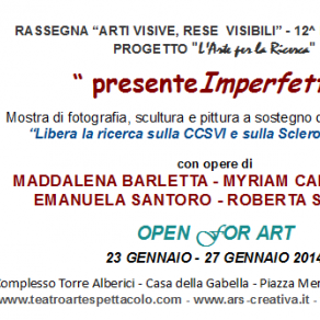 Invito Mostra collettiva "PresenteImperfetto" a Bologna alla Casa della Gabella di Torre Alberici