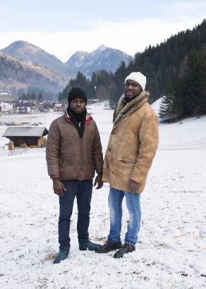 Mamadou and Cheilk in Santo Stefano di Cadore Mamadou and Cheilk in Santo Stefano di Cadore