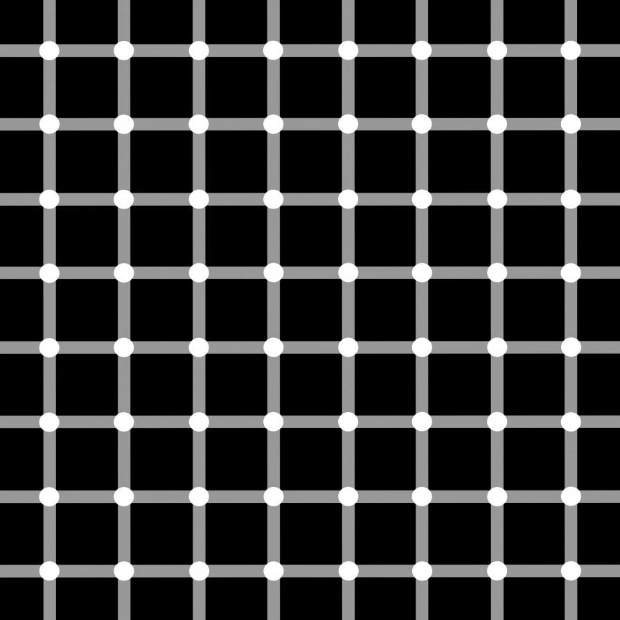 64 black dots that don't exist but in your mind.