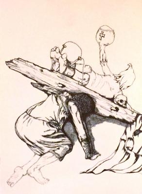 Crocefissione di San Pietro incappucciato