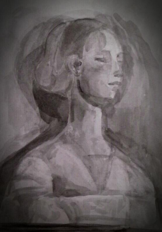 Bozzetto per busto di donna