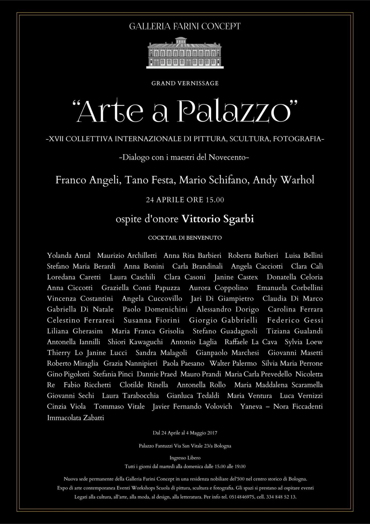 17° Edizione di "Arte a Palazzo" – ‘’In Mostra con i Grandi Maestri’