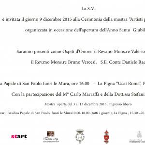 ARTISTI PER IL GIUBILEO (PALAZZO PONTIFICIO MAFFEI MARESCOTTI)