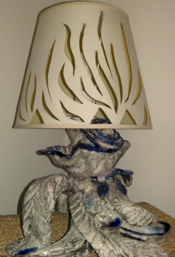 Lampada in ceramica Raku