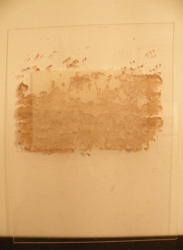 Particolare di singola battuta su plexiglas