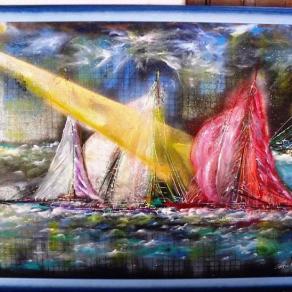 Tempesta nel golfo di notte