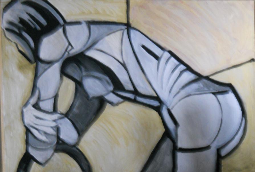 Nudo di donna e sedia