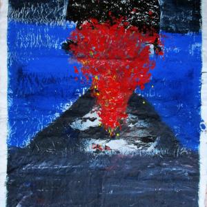 LUCE DOPO IL BUIO 2015,  acrilico su manifesti montati su tela cm 138x100 