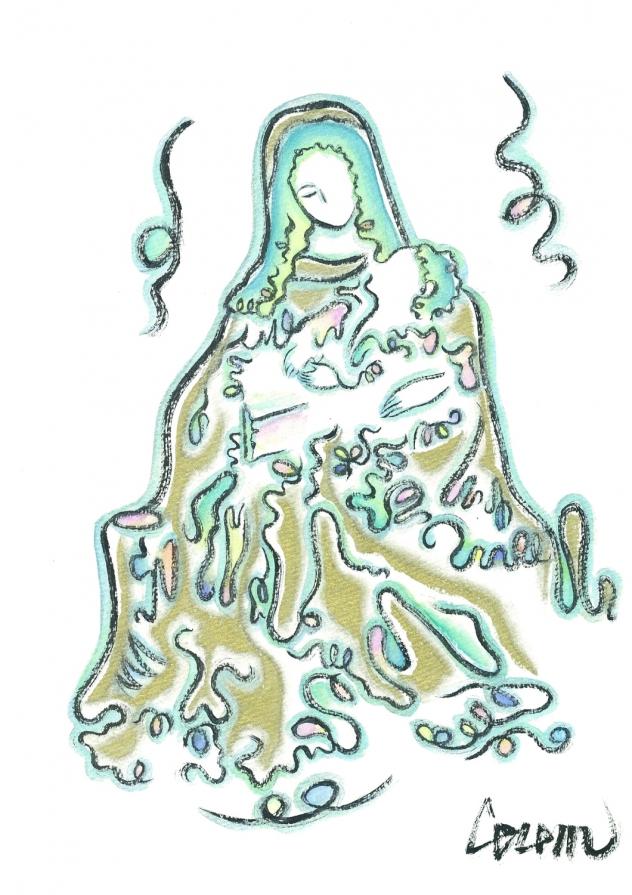 Santa Maria holding Jesus