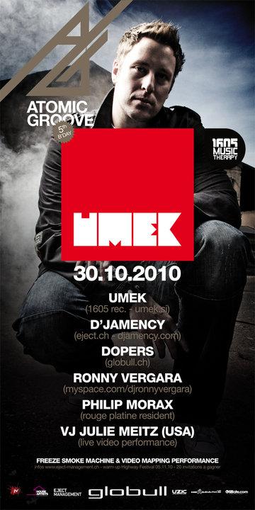 Atomic Groove: Umek, D'Jamency, VJ Julie Meitz