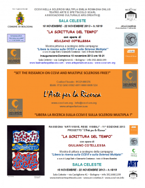 Locandina Mostra personale di Giuliano Cotellessa in Sala Celeste Locandina Mostra personale di Giuliano Cotellessa in Sala Celeste