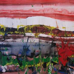 Landscape in red, yellow & green 1 (detail)