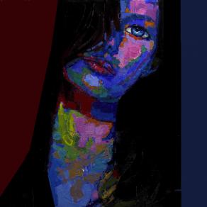 Fabio Modica | Nemesìs - mixed media on canvas | cm150x150 | 59x59 inches