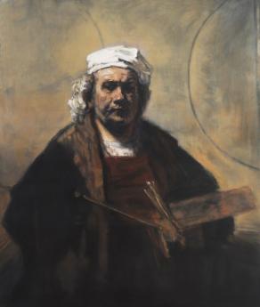copia di Rembrandt - autoritratto con tavolozza e pennell 1665