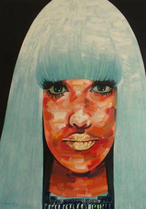 Valentin Neacsu (Romania) Lady Pharaoh - olio tela - 90 x 130