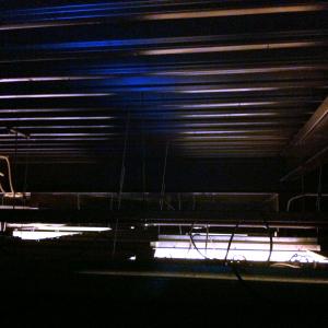 Titel: Hierarchy rules - video Installation. overview part above the ceiling tiles