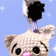 ...keychain with cat crochet...