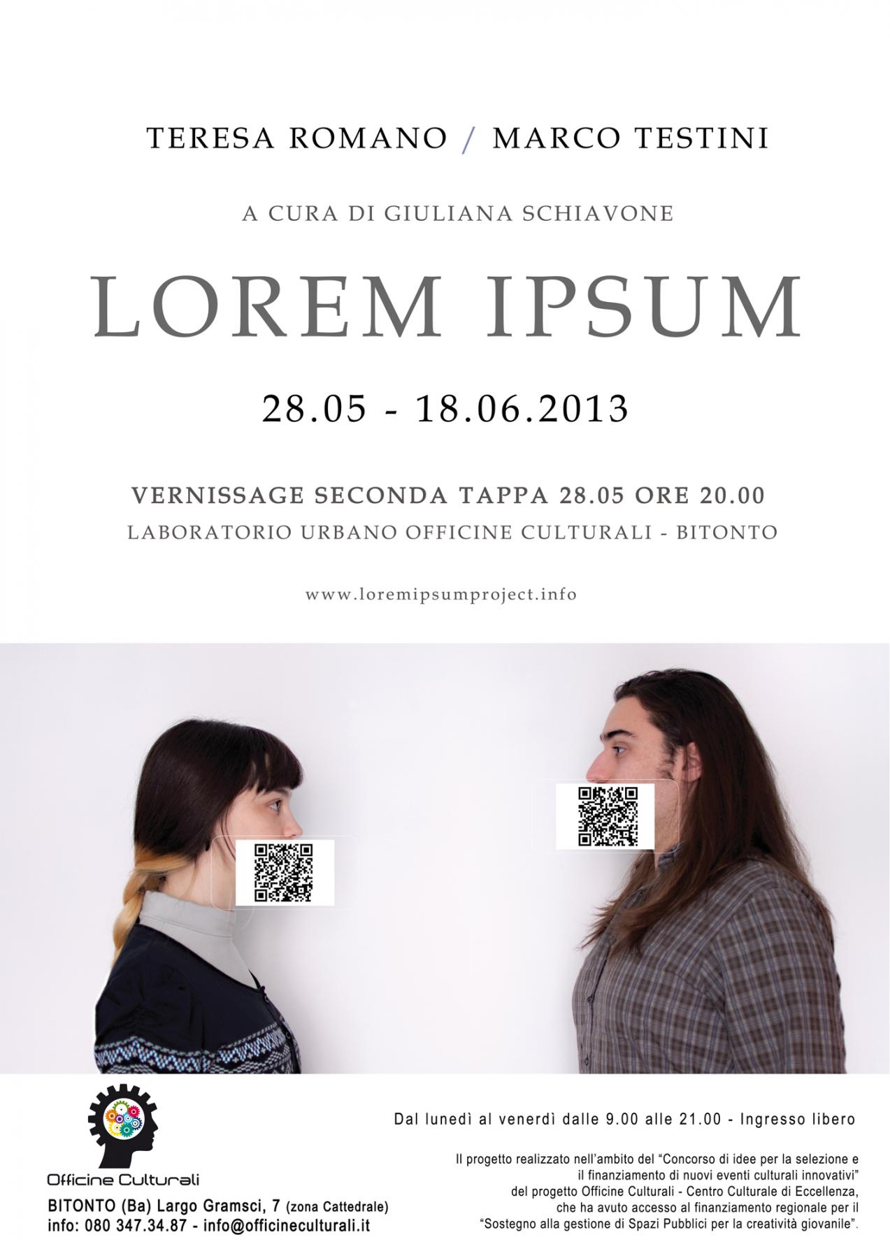 LOREM IPSUM di Teresa Romano e Marco Testini