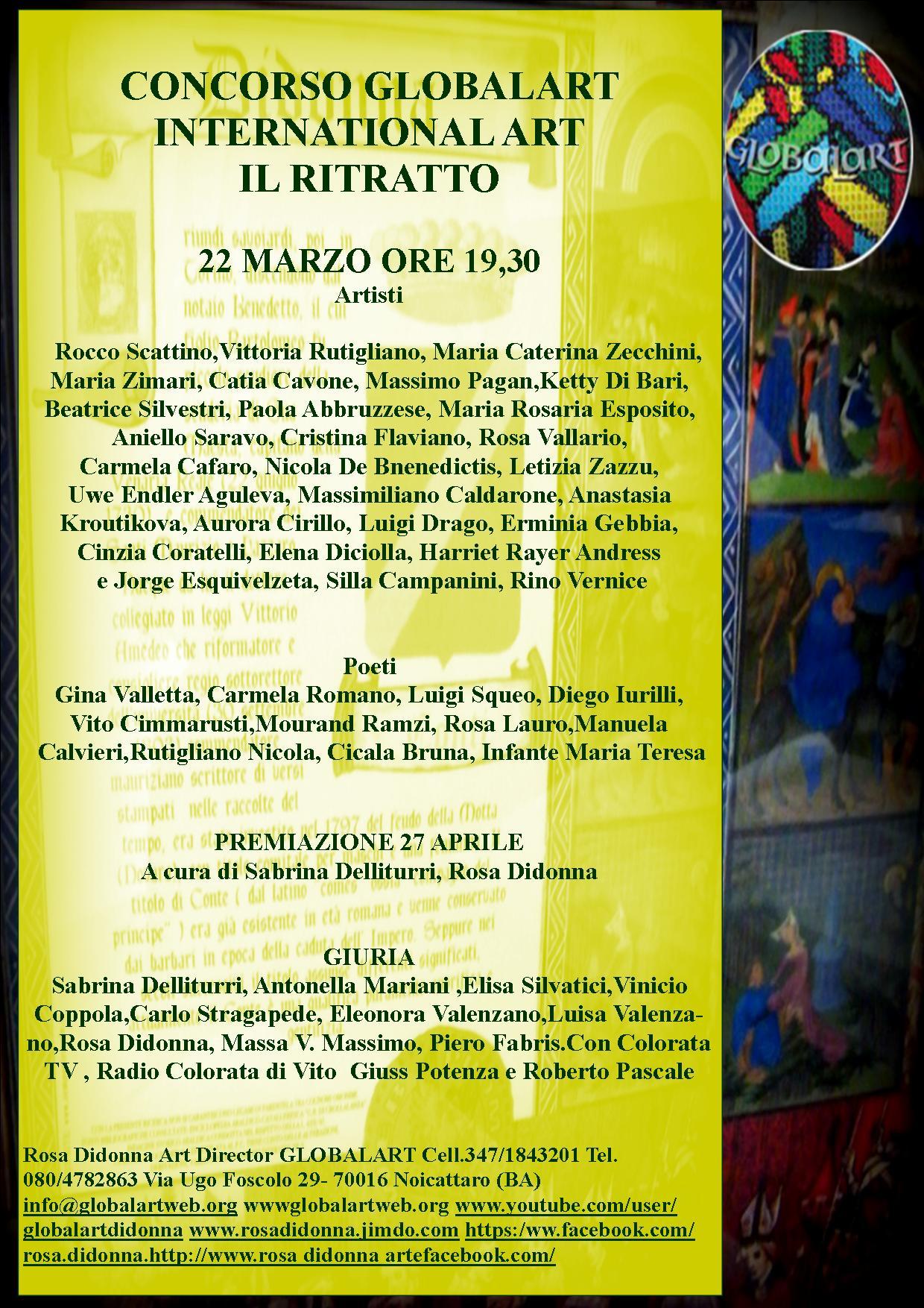 CONCORSO GLOBALART INTERNATIONAL ART IL RITRATTO CONCORSO GLOBALART INTERNATIONAL ART IL RITRATTO