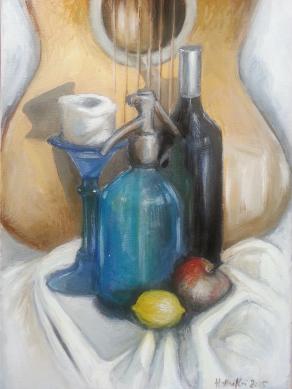 still life with the new gitar