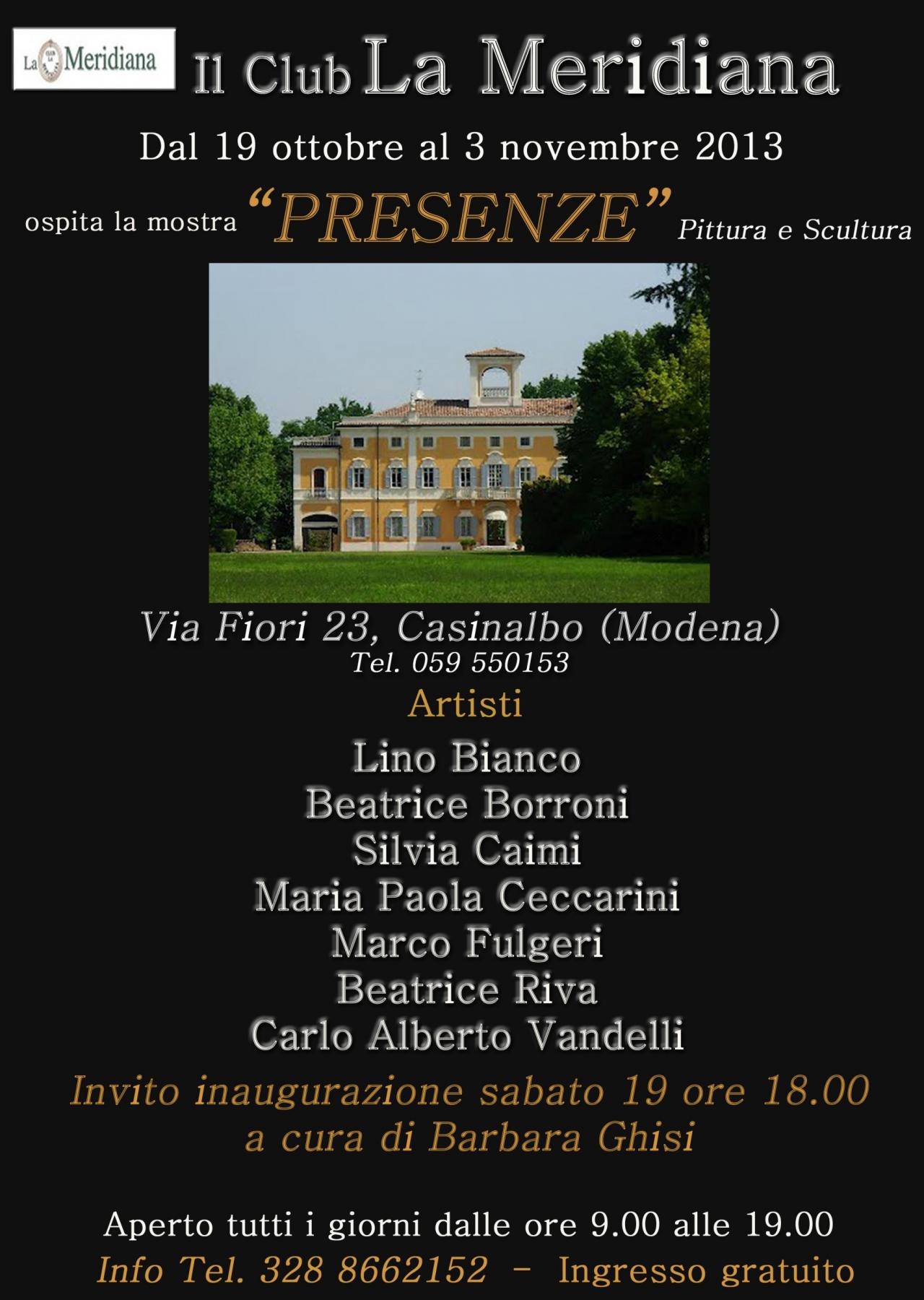 SPLENDIDA INAUGURAZIONE quella di PRESENZE a Modena.