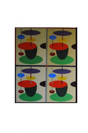 Recita di ovali ovvero giardino pensile  olio su tela 100x120  2010