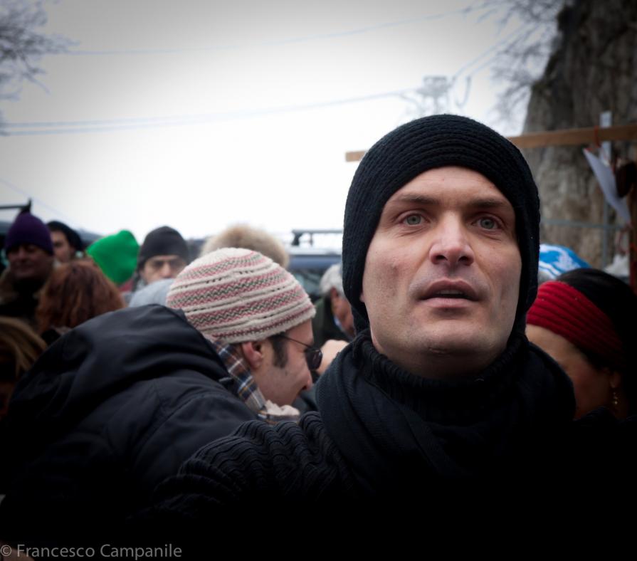 Pèlerin à Notre-Dame de Montevergine. l'Italie