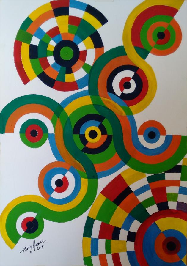 COMPOSITION NR 012 – "Circles intertwined 003" – By EURICO HAAN – 2015