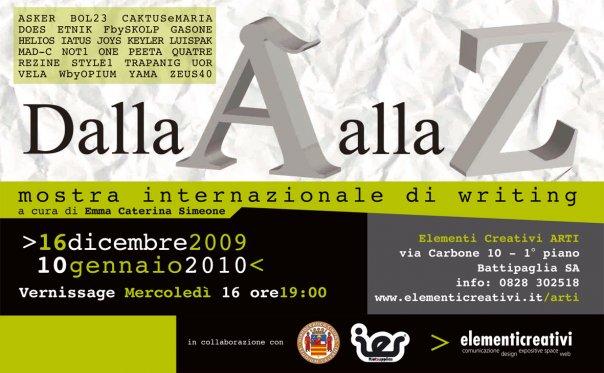 from A to Z international writing exhibition