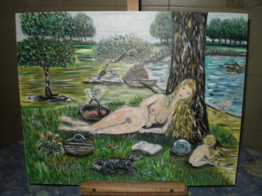 Madre con figli che giocano