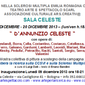 Invito Mostra collettiva "D'Annunzio Celeste" a Bologna in Sala Celeste
