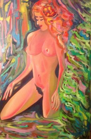 Donna Ross olio su tela 120x80cm 2014
