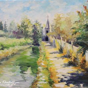 "SULLA VIA DEL RITORNO" - Olio su tela, 30x24 cm, 2011