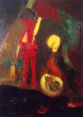 Tiny angel and a boy